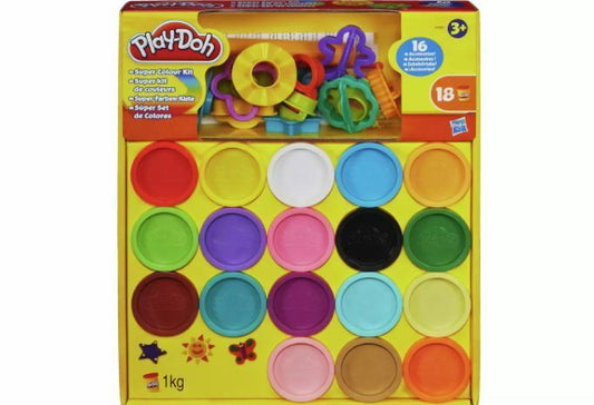 Play-Doh Super 18 Colour Modelling Kit with 16 Tools Creative Kid's Toy UK Brand New Unopened